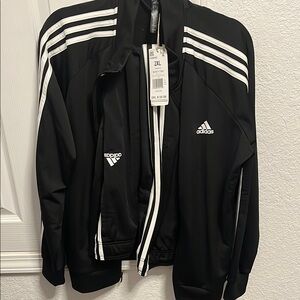 Adidas Women’s Black Track Jacket and Matching Pant